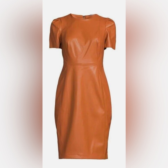 Calvin Klein Vegan Leather Dress - Picture 7 of 7